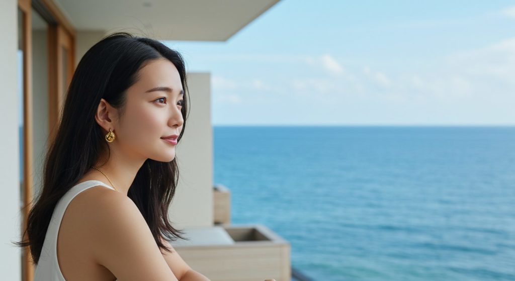 お金の心配から解放され、心からの安心感を手に入れた女性